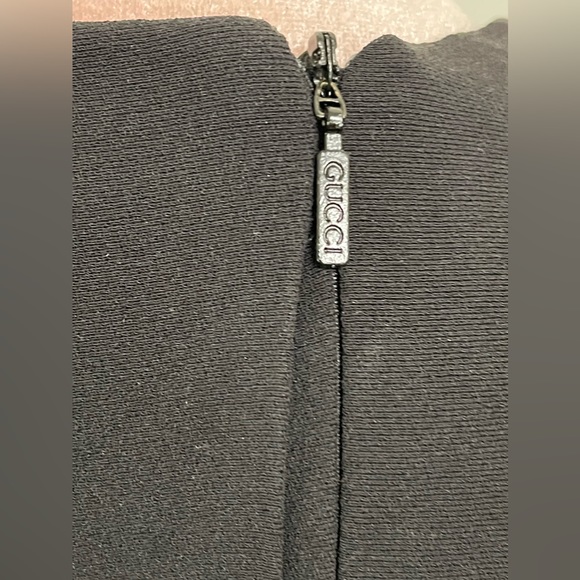 Authentic 100% Silk 2011 Runway Spike Bling Stud Cape Style Dress Size 38 - US 2 - Picture 6 of 11